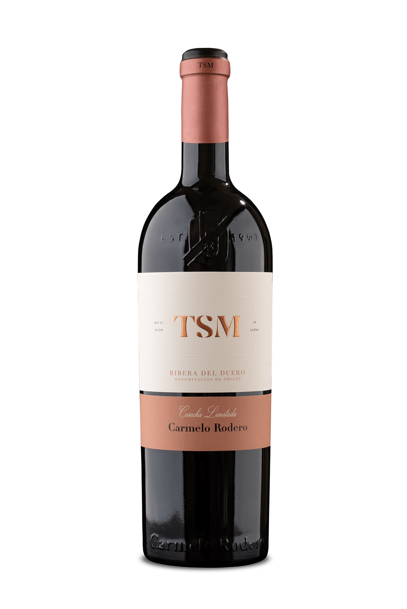 Botella de vino tinto Carmelo Rodero TSM - El más laureado de Bodegas Carmelo Rodero
