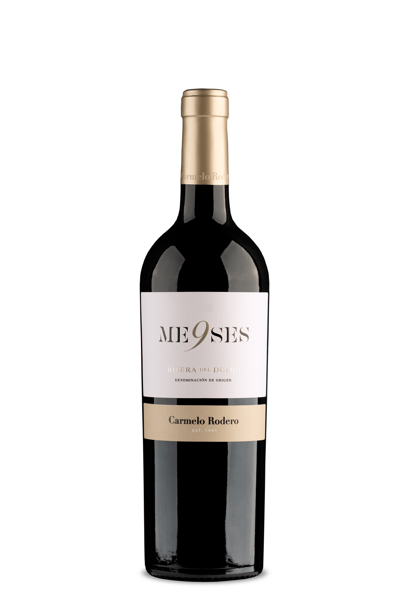 Botella de vino tinto Carmelo Rodero 9 Meses - D.O. Ribera del Duero