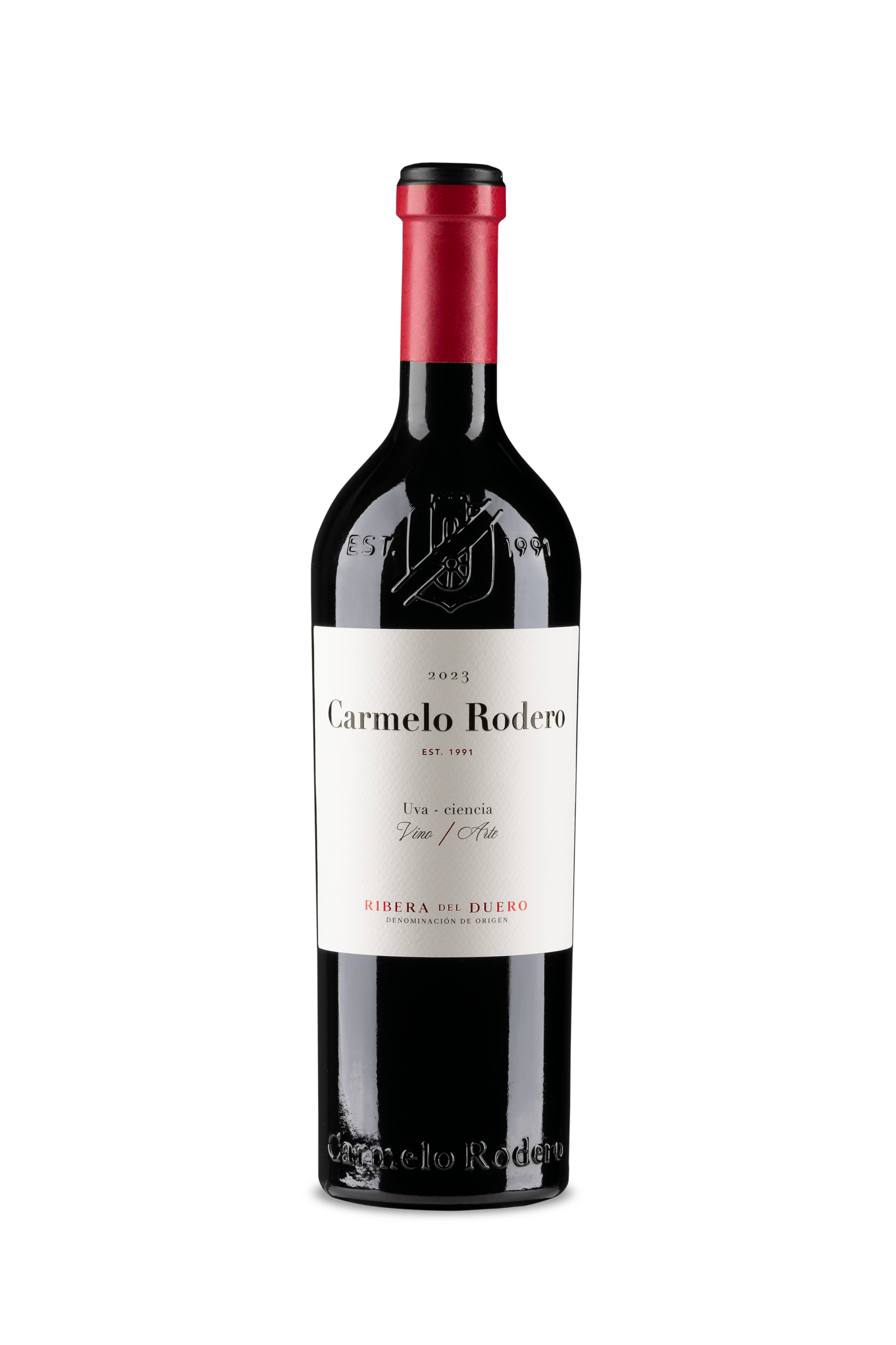 Botella de vino tinto Carmelo Rodero Crianza - D.O. Ribera del Duero