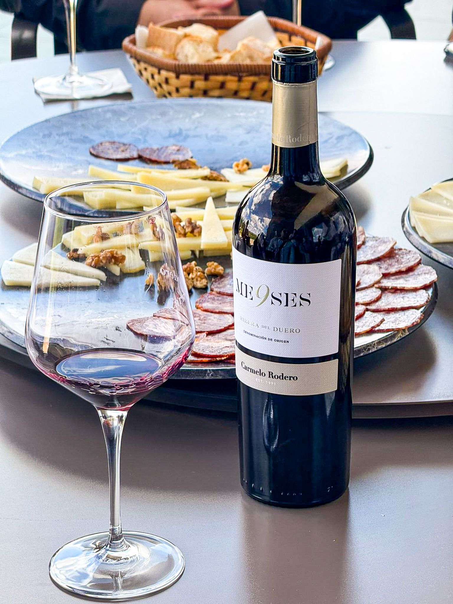 Maridaje del vino Carmelo Rodero 9 Meses con embutidos ibéricos